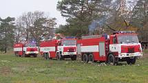 Požár lesa u Drahňovic.