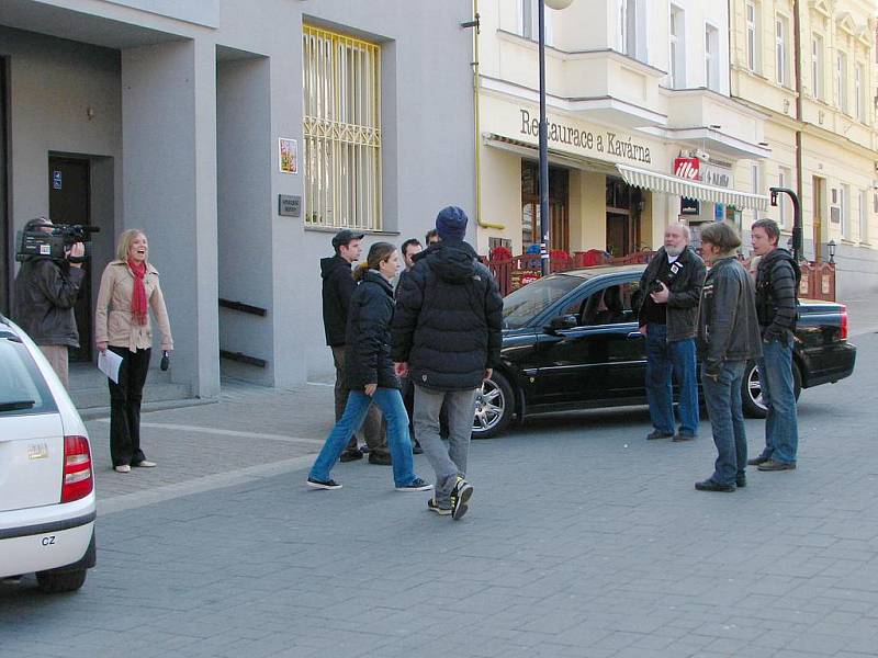 Benešovské natáčení filmu Bludičky režisérky Ireny Pavláskové. 