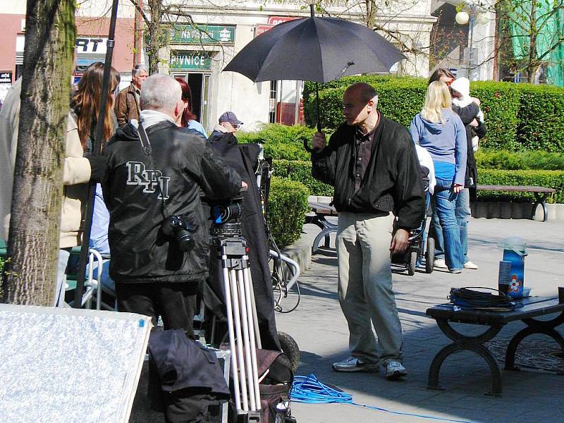 Benešovské natáčení filmu Bludičky režisérky Ireny Pavláskové. 