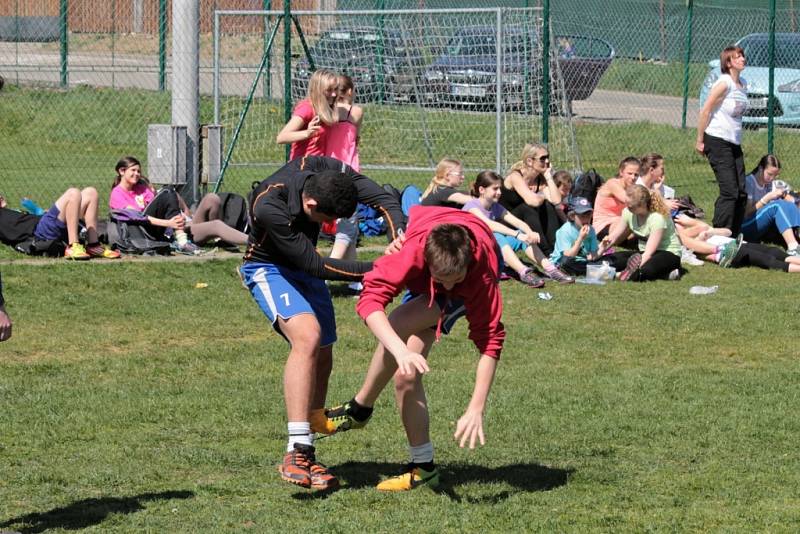 Atletická část plavecko - běžeckého poháru v Benešově.