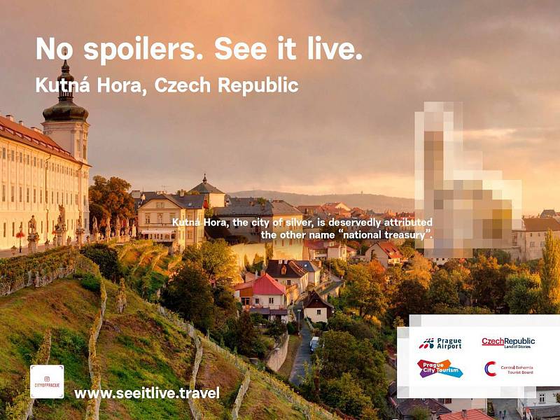 Reklamní kampaň, jejímž cílem je zlákat obyvatele USA k návštěvě České republiky.