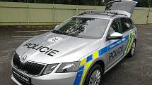 Z představení nových policejních vozidel Škoda Octavia combi.