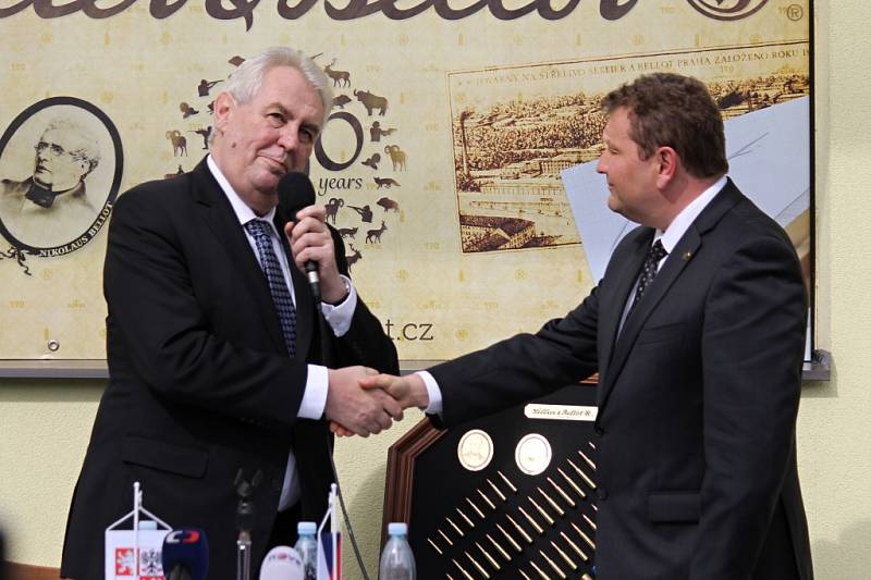 Prezident ČR Miloš Zeman ve Vlašimi.