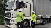 Z dopravně bezpečnostní akce zaměřené na kontrolu nákladní dopravy.