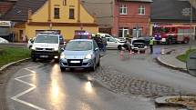Dopravní nehoda dvou osobních automobilů v Táborské ulici ve Voticích.