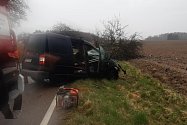 Tragická nehoda u obce Řimovice na Benešovsku 30. března 2023.