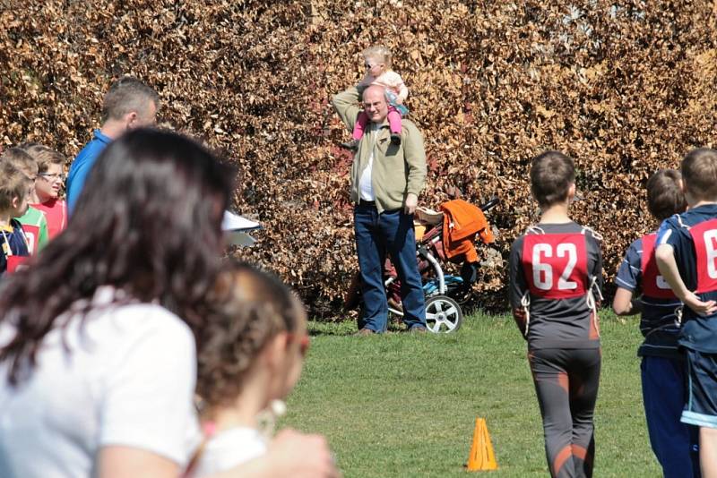 Atletická část plavecko - běžeckého poháru v Benešově.