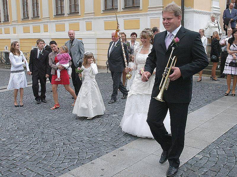 Svatba Heleny Uršicové z Čeňovic a Pavla Holakovského z Hulic.