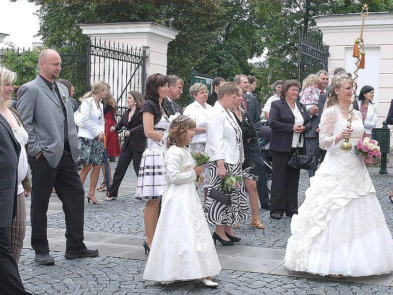 Svatba Heleny Uršicové z Čeňovic a Pavla Holakovského z Hulic.