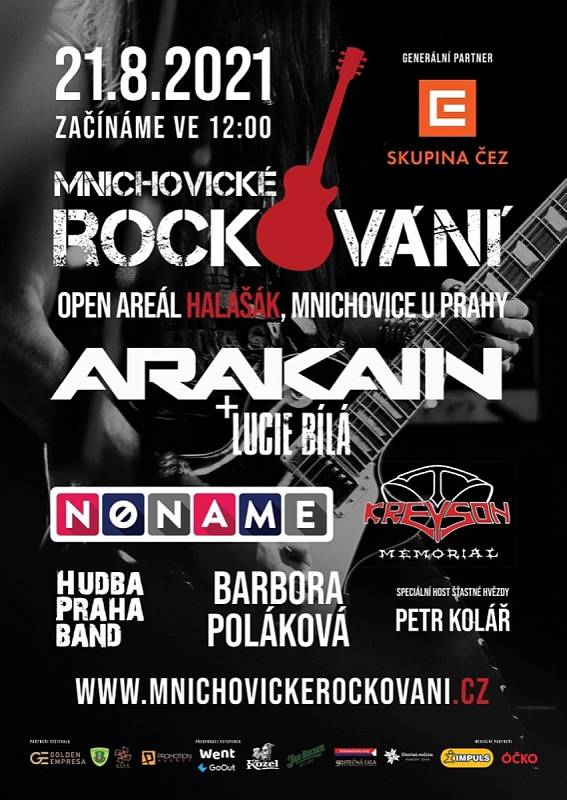 Pozvánka na festival Mnichovické rockování.