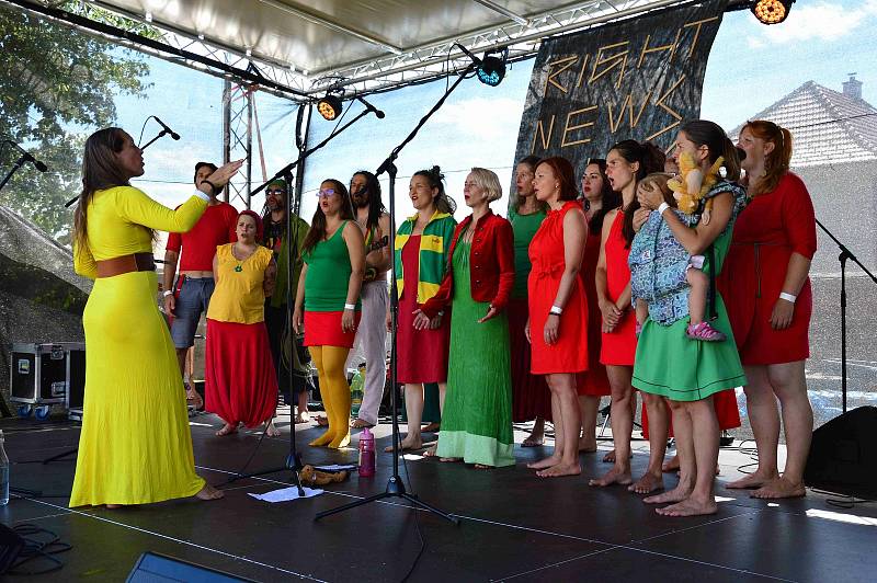 Z reggae festivalu na louňovickém zámku.