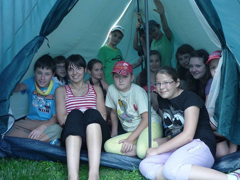 Prázdninové tábory benešovského DDM v Jablonné nad Vltavou.