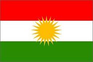 Kurdská vlajka.