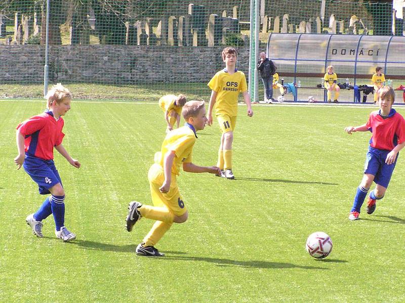 Zápas výběrů OFS Benešov - OFS Příbram (U12) 1:1.