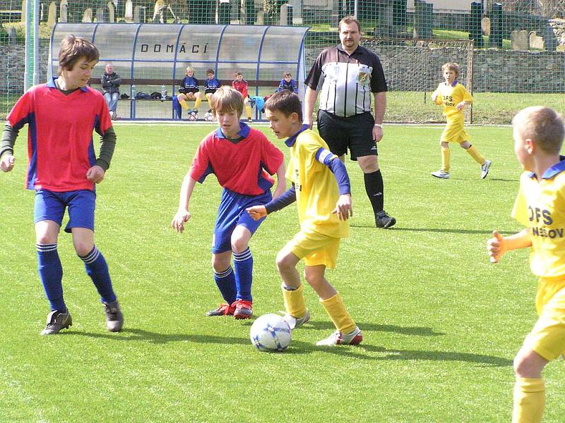 Zápas výběrů OFS Benešov - OFS Příbram (U12) 1:1.