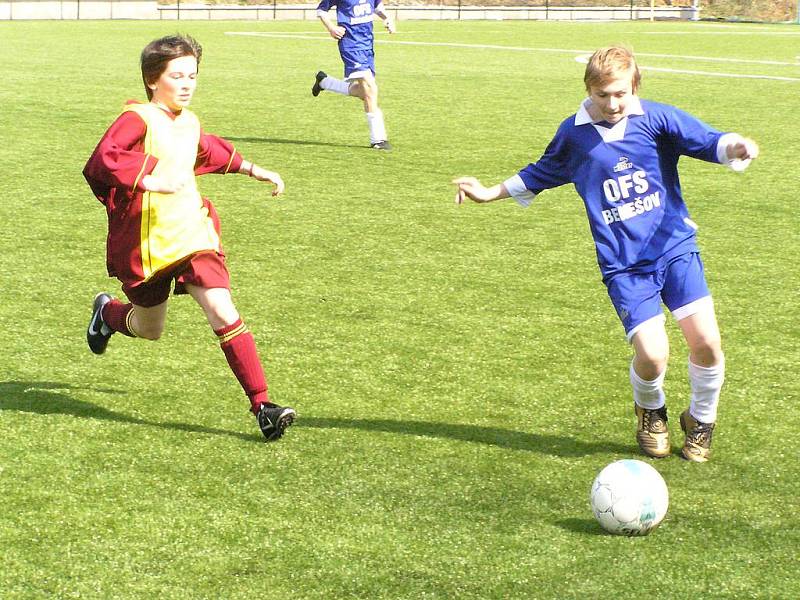 Zápas výběrů OFS Benešov - OFS Příbram (U13) 3:0.