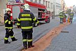 Zásah hasičů v benešovské Tyršově ulici v pátek 18. října 2019.