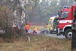 Sobotní nehoda se stala na přehledném úseku. Na vozovce nebyly stopy po brzdění