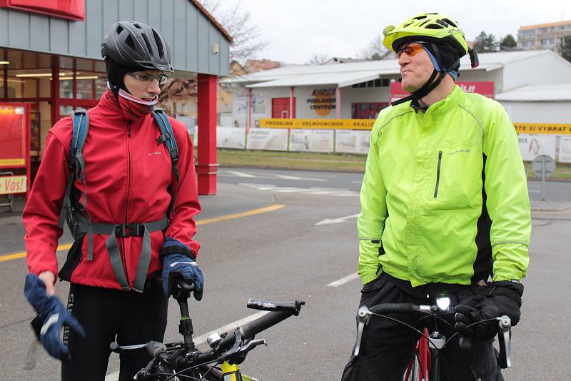 Novoroční vyjížďka benešovských cyklistů 2019.