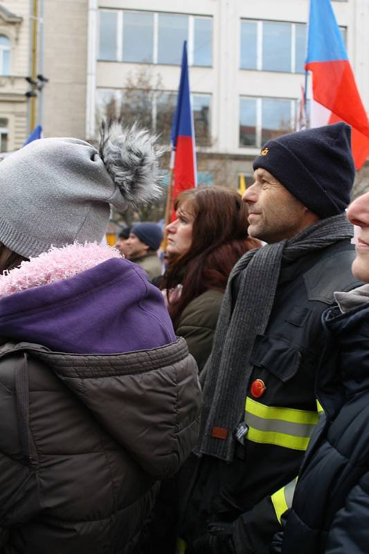 Demonstrace na Václavském náměstí v Praze 9. ledna 2022.