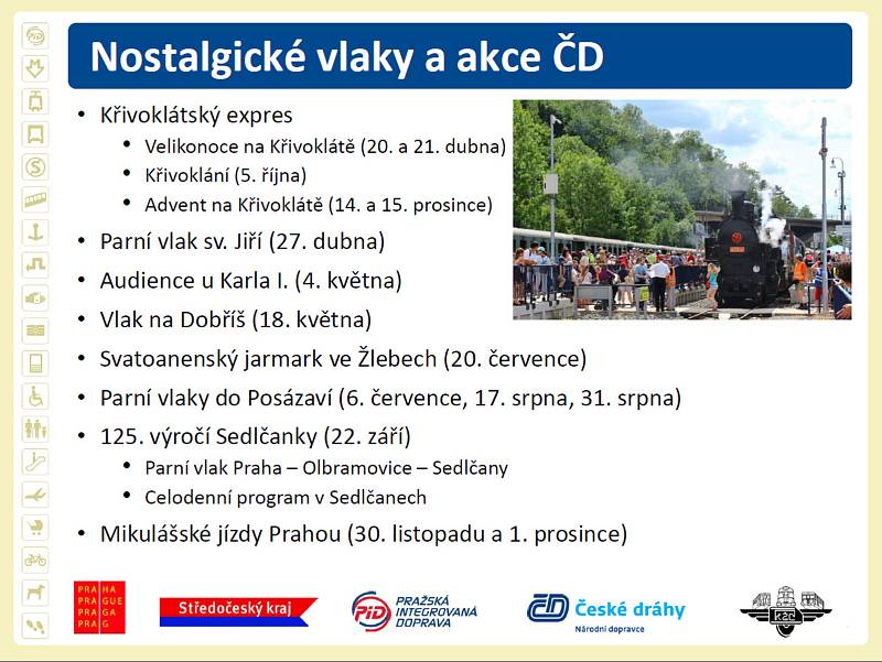 Poprvé letos vyjedou sezonní turistické vlaky.