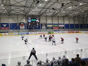 Hokejisté Vlašimi v zápase proti Čáslavi