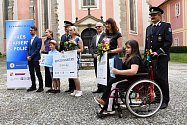 Slavnost k předání šeků s finančními dary handicapovaným dětem v pražském Muzeu Policie ČR.