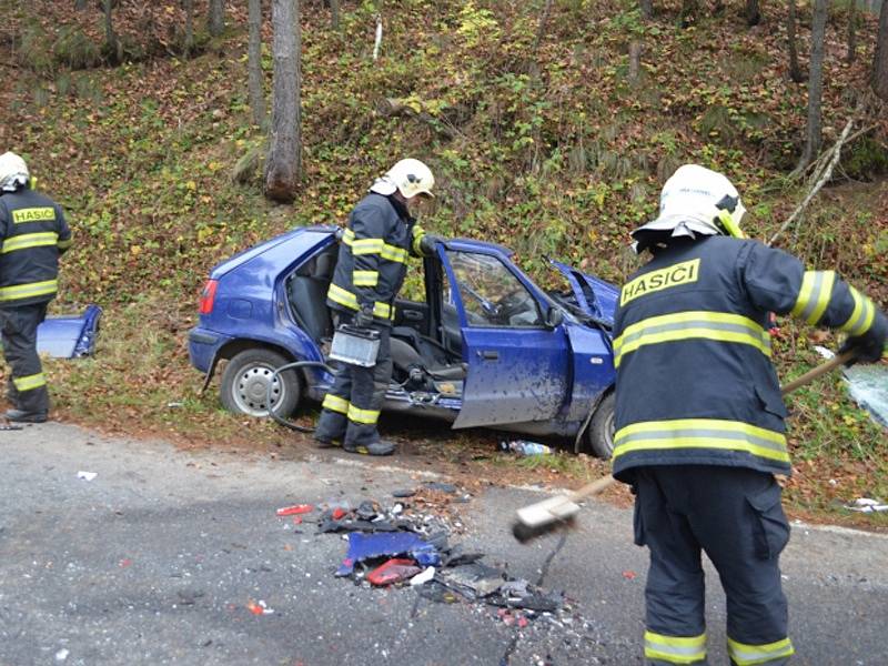 Dopravní nehoda na silnici II/105 u Lešan se stala ve středu 13. listopadu kolem 7. hodiny. 