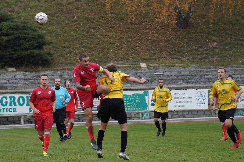 Zápas 14. kola I. A třídy: Votice - Cerhovice 1:2.