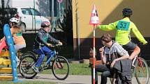 Okresní soutěž mladých cyklistů v Bystřici.