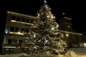 Vánoční strom ve Voticích.