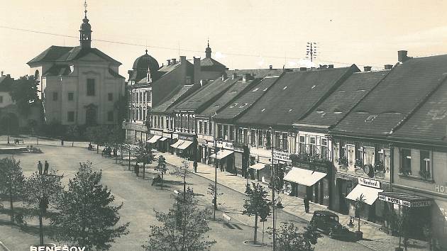 Centrální benešovská náměstí, dnes Masarykovo a Malé.