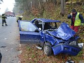 Dopravní nehoda na silnici II/105 u Lešan se stala ve středu 13. listopadu kolem 7. hodiny. 