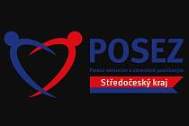 Logo kontaktních center pro seniory a lidi se zdravotním handicapem POSEZ ve Středočském kraji.