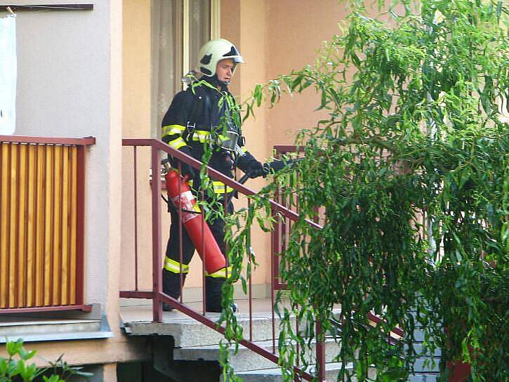 Požár bytu ve Vlašimské ulici