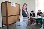 Volby do Evropského parlamentu v benešovském okrsku číslo 12 ve vile Katušce.