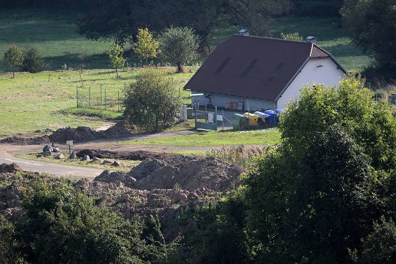 Z výstavby obchvatu Olbramovic, přeložky silnice I/3.