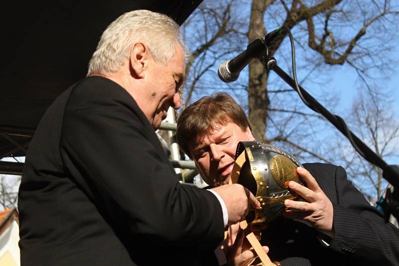 Prezident ČR Miloš Zeman ve Vlašimi.