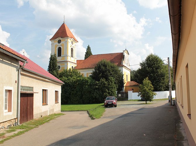 Stará část města Bystřice u Benešova.