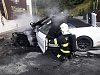 Požár na benzínové stanici: Na D1 hořel motor auta, škoda je necelý milion korun