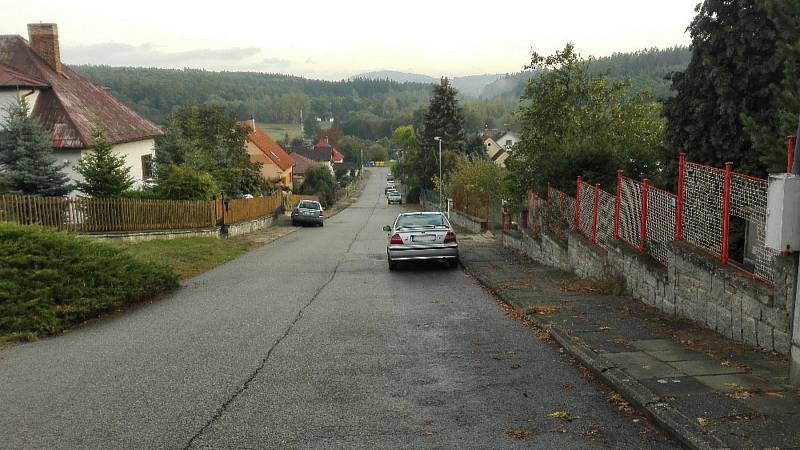 Snímek z nehody, k níž došlo v týnecké části Kozlovice.