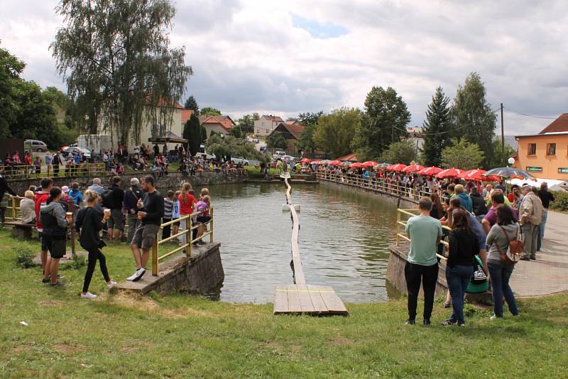 Přejet přes římovický rybník nebylo pro některé nic složitého.