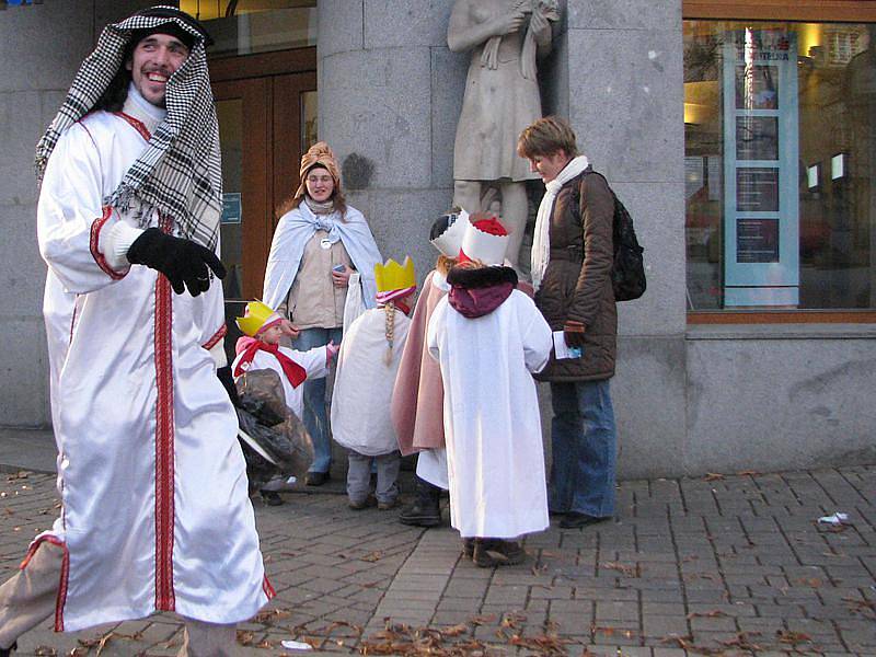 Tříkrálová sbírka v Benešově.