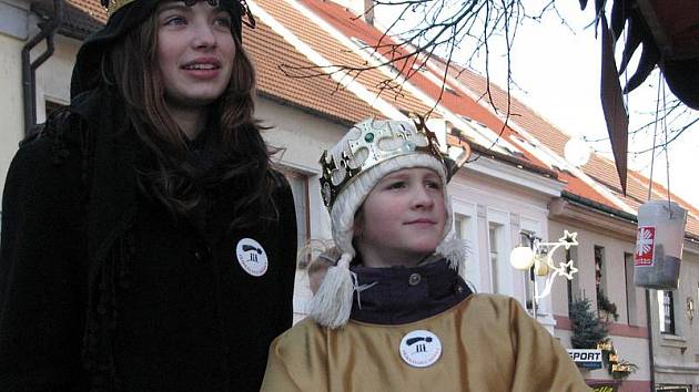 Tříkrálová sbírka v Benešově.