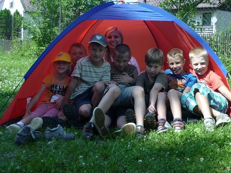 Prázdninové tábory benešovského DDM v Jablonné nad Vltavou.