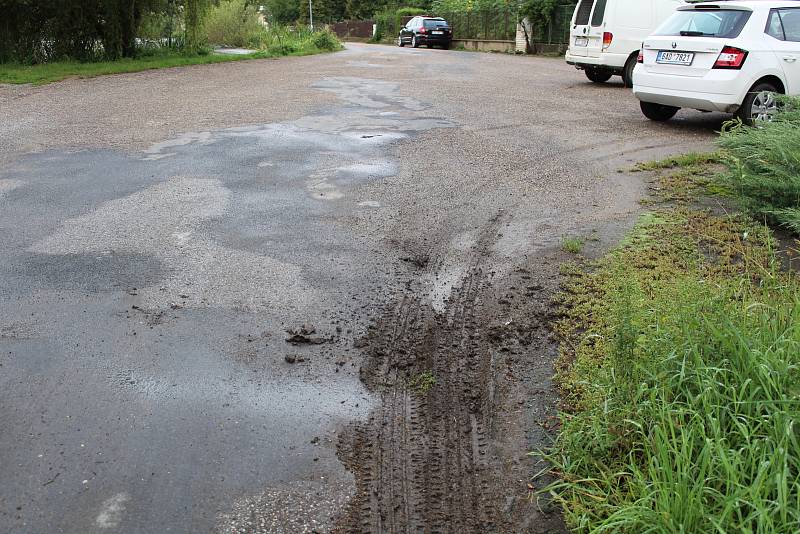 Následky průtrže mračen, které se na Týnecko snesly v úterý 20. srpna 2019 podvečer.