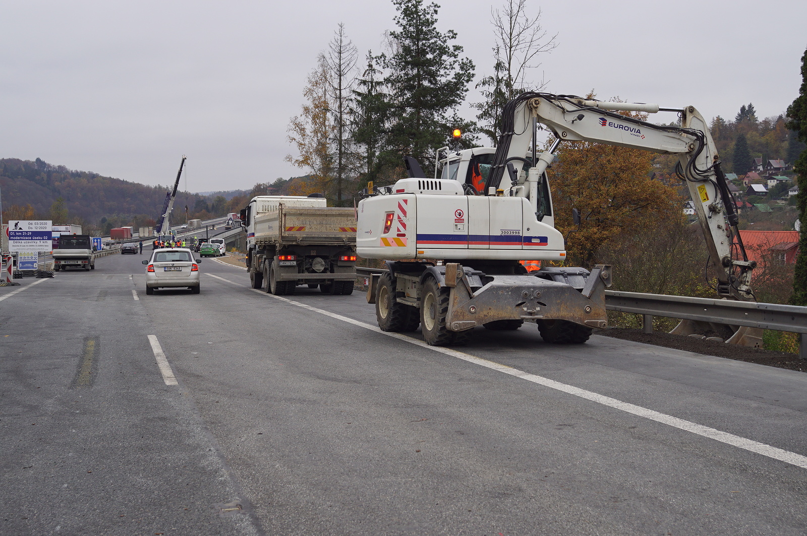 Práce na dálnici D1 zastaví až na konci listopadu - Benešovský deník