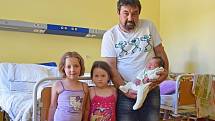 Manželům Markétě a Jaroslavu Sedláčkovým se 27. srpna ve 2.45 narodil syn David. Při narození vážil 4 650 gramů a měřil 53 centimetrů. Se svou sestřičkou Karolínkou (4) bude bydlet ve Veliši.