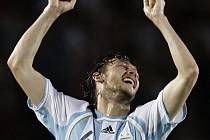 Bude se argentinský útočník Gabriel Heinze takto radovat i po finále s Brazílií?