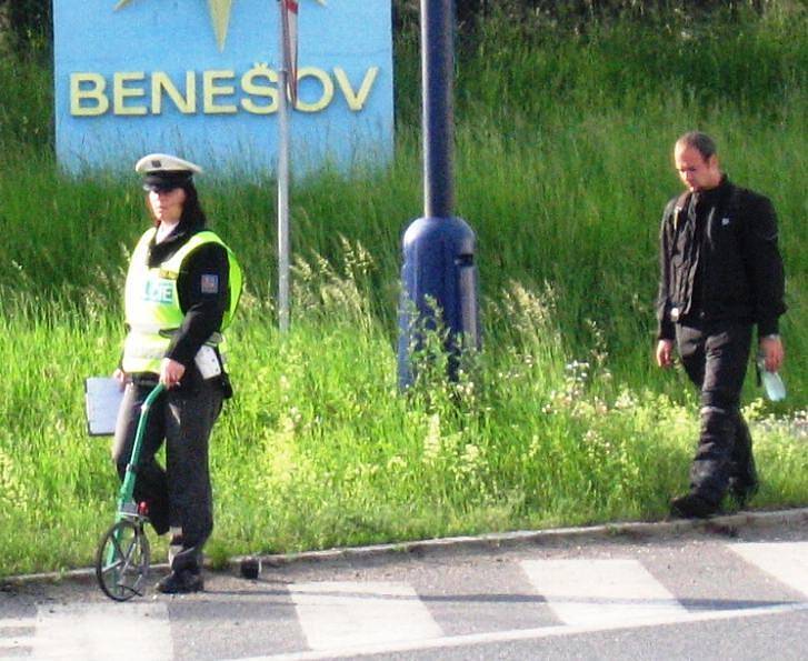 Kolize motocyklu a osobního auta